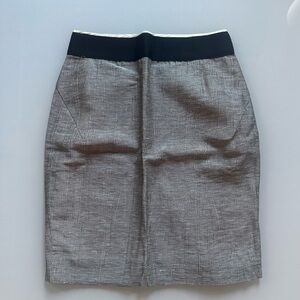 J. Crew Navy and Gray Pencil Skirt